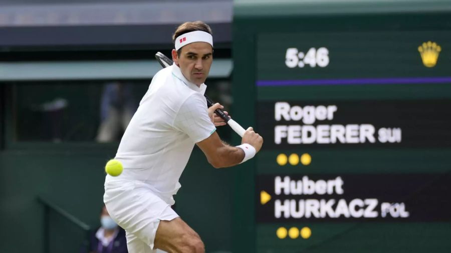 In Wimbledon scheiterte Federer im Viertelfinal an Hubert Hurkacz.