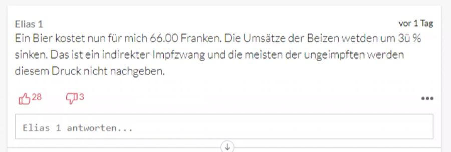 Viele Nau.ch-Leser stehen der ausgeweiteten Zertifikatspflicht skeptisch gegenüber. User «Elias 1» spricht von einem «indirekten Impfzwang».