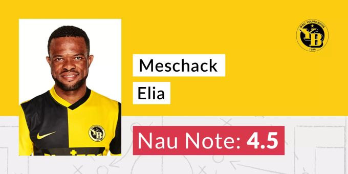 Die Nau.ch-Note für Meschack Elia von YB. YB