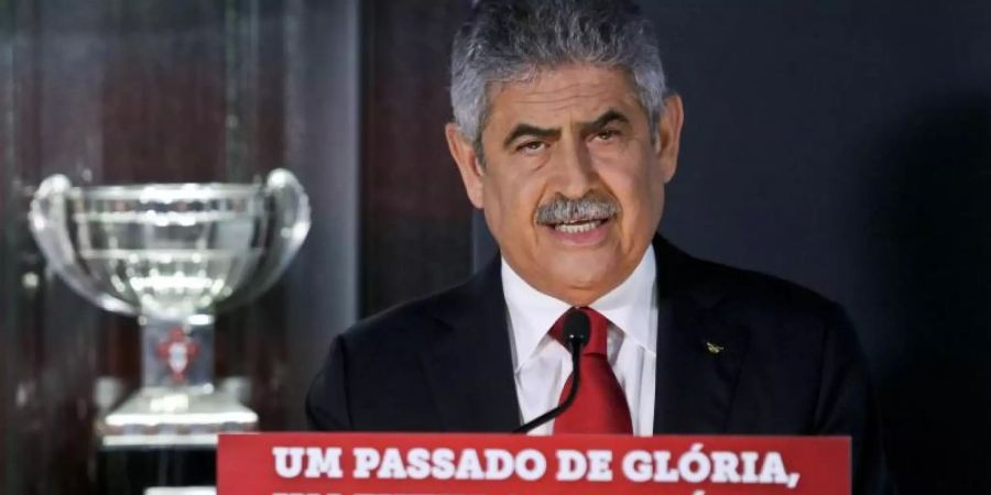 Gibt sein Amt als Benfica-Präsident ab: Luis Filipe Vieira. Foto: Miguel A. Lopes/LUSA/dpa