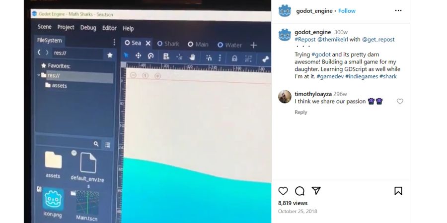 Godot Engine, Instagram