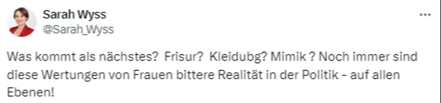 SP-Nationalrätin Sarah Wyss wittert wegen der Kritik an Kamala Harris Sexismus.