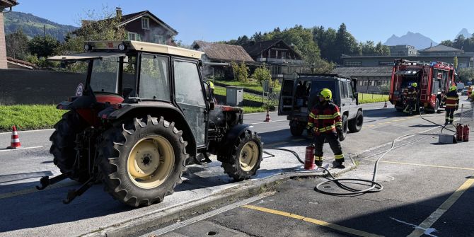 Traktorbrand Goldau
