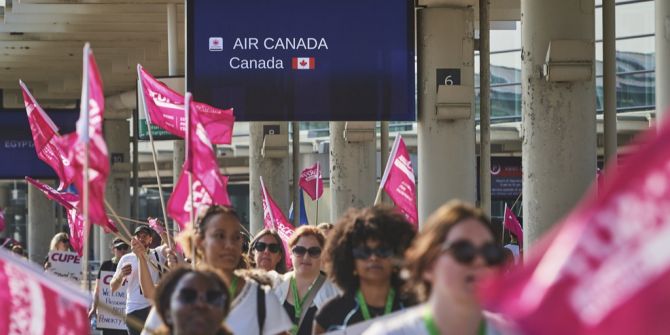 Toronto Protest Flugbegleiter