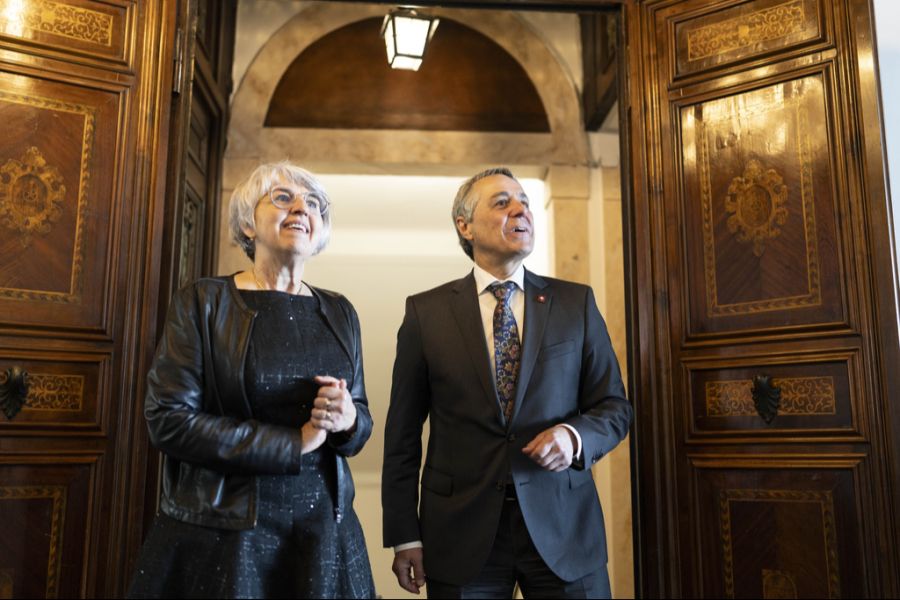Elisabeth Baume-Schneider (6.) und Ignazio Cassis (7.) finden sich auf den letzten beiden Plätzen.