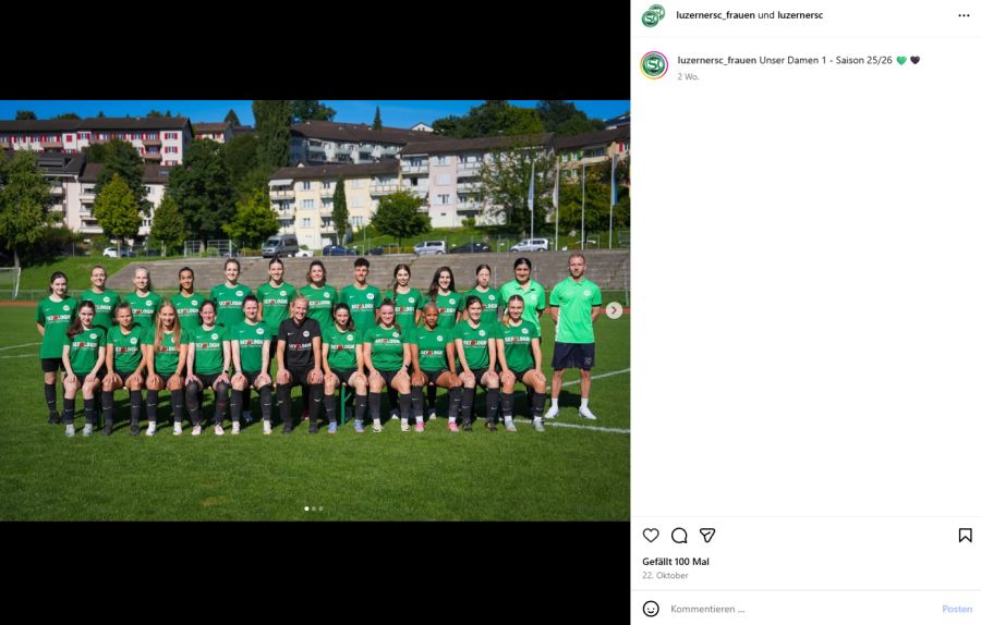 «Am liebsten hätte ich mich auswechseln lassen», erzählt Imboden. Hier das Frauen-Team des Luzerner SC.