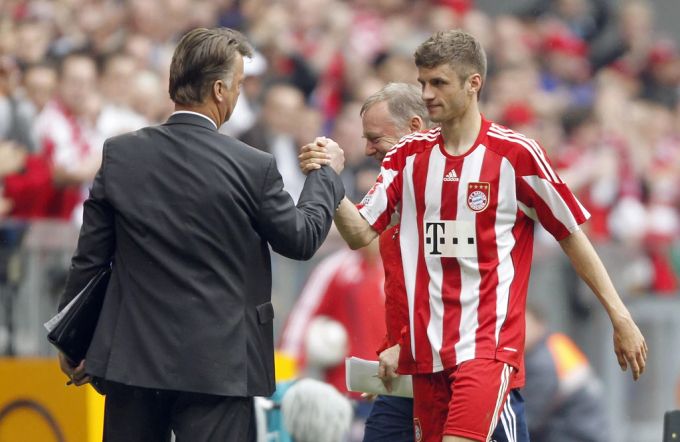 Unter Louis van Gaal schafft Thomas Müller bei Bayern München den Durchbruch. Bayern München