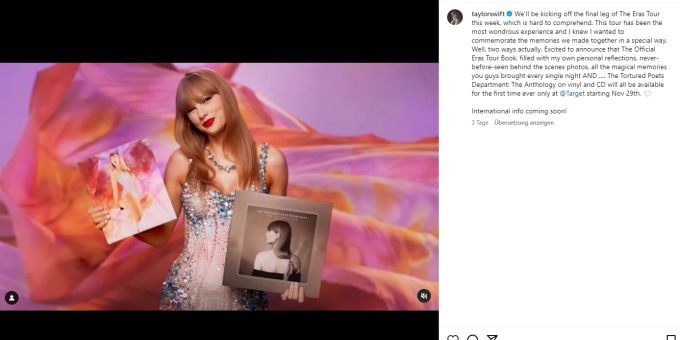 Taylor Swift enthüllt exklusive Einblicke zum «Eras Tour»-Buch. Taylor Swift
