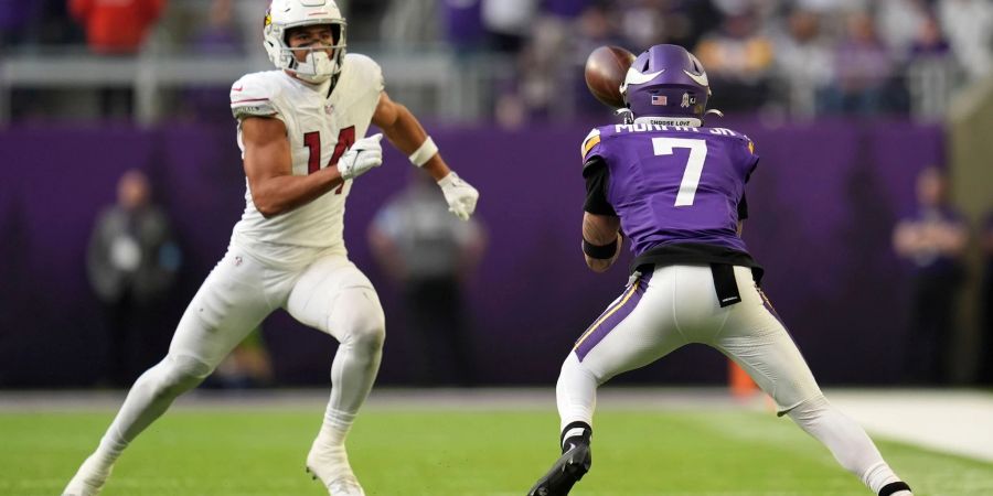 Minnesotas Defense gelang gegen die Cardinals zwei Interceptions.