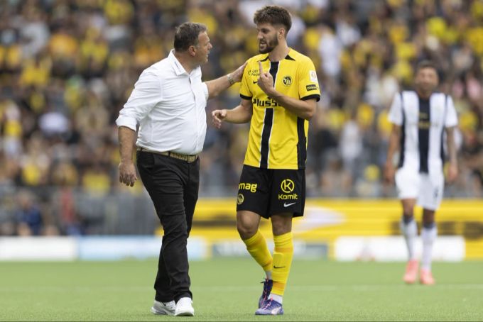 Anel Husic (rechts) wurde von Ex-Coach Patrick Rahmen bei YB nicht für die Champions League berücksichtigt. yb