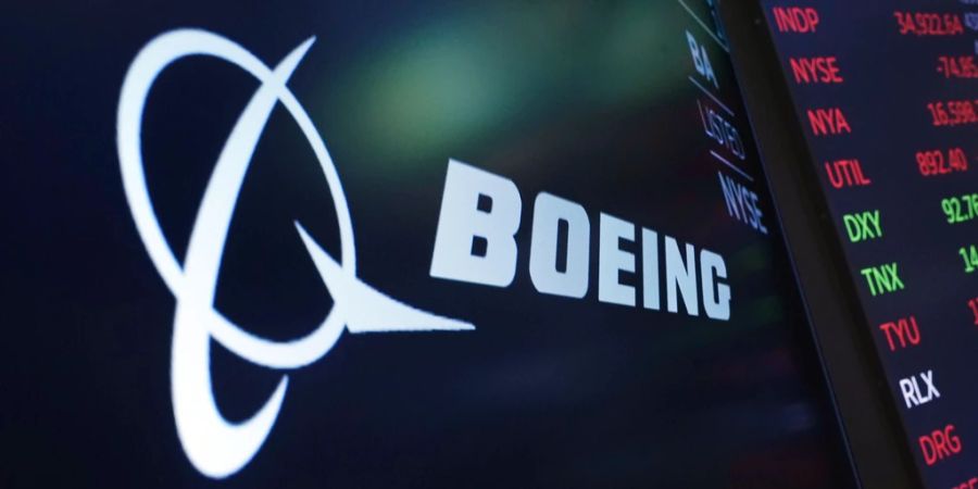 boeing logo neben aktientrends