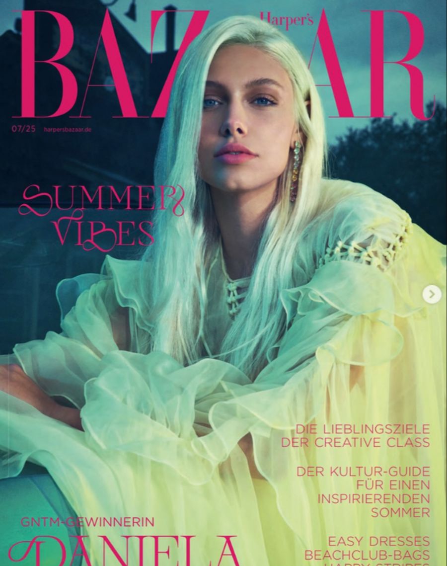Traditionell schaffen es die Gewinner auf das Cover der deutschen Ausgabe von «Harper’s Bazaar» – wie 2025 Daniela.