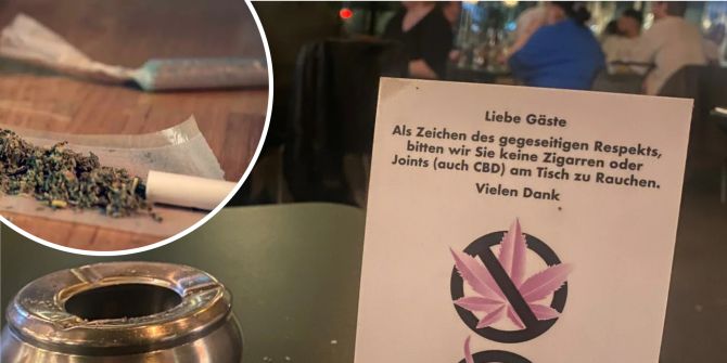 Im Grand Café Lochergut dürfen Gäste keine Joints rauchen. Bild: CLA