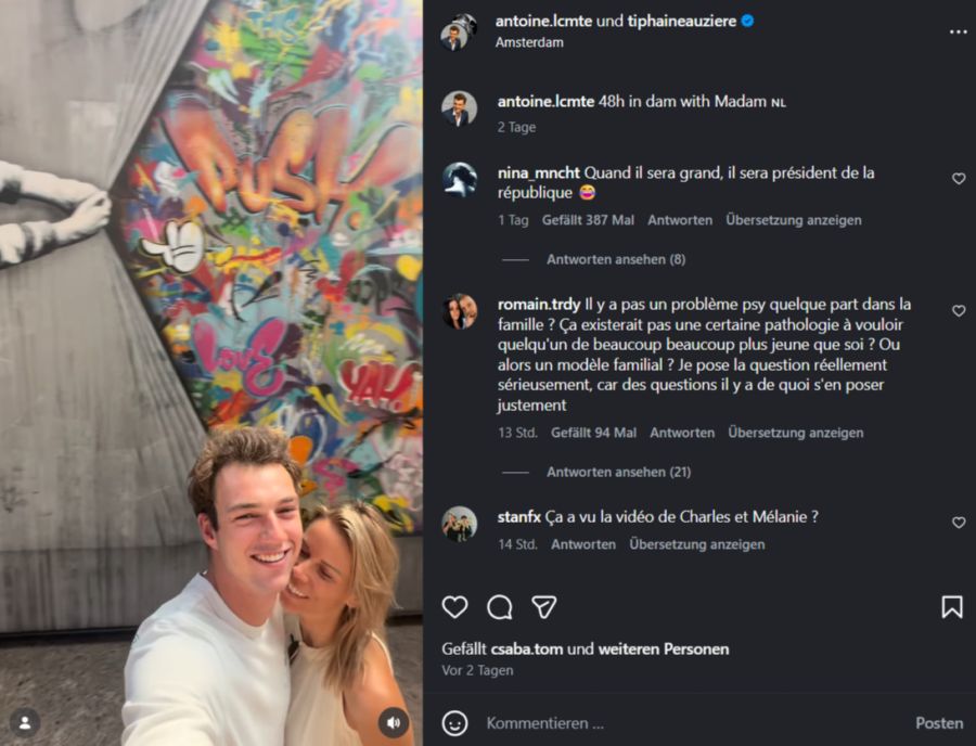 Verliebtes Paar auf Reisen: Über Instagram halten Tiphaine und Antoine ihre Follower auf dem Laufenden.