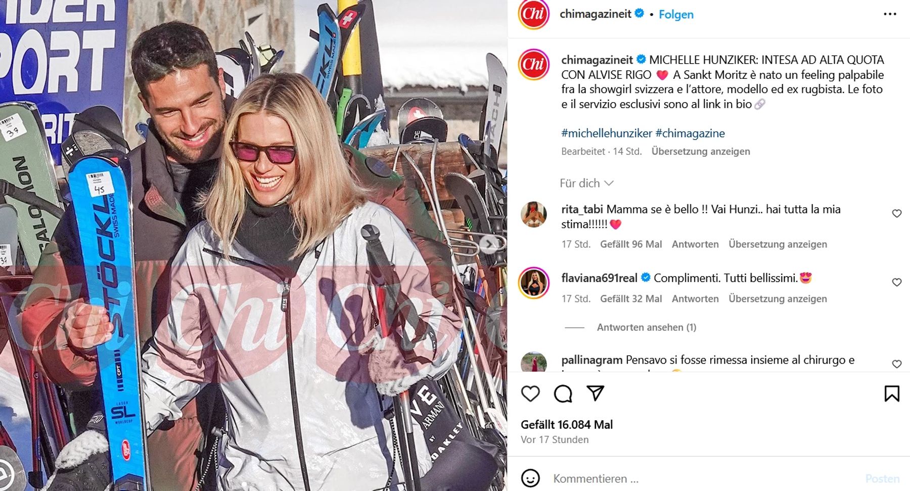 Liebt Michelle Hunziker Ex-Rugbyspieler und Model Alvise Rigo? | Nau.ch