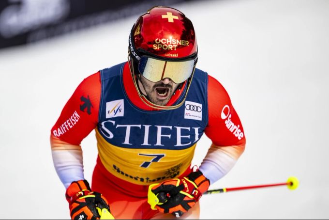 Loïc Meillard glänzt im zweiten Lauf von Sun Valley mit Bestzeit. Loïc Meillard