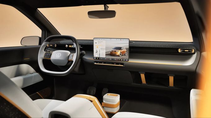 Der Innenraum des neuen VWs. VW