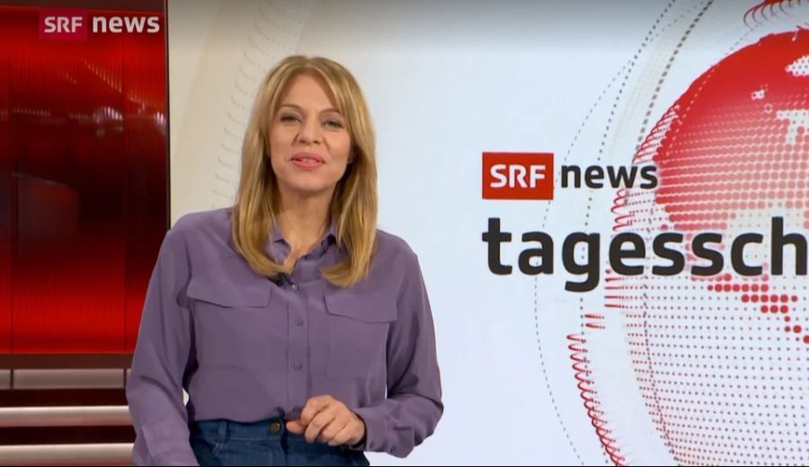 Moderatorin Andrea Vetsch in der SRF-«Tagesschau».