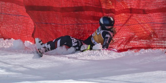 Lindsey Vonn stürzte beim Training in Cortina d'Ampezzo. lindsey vonn