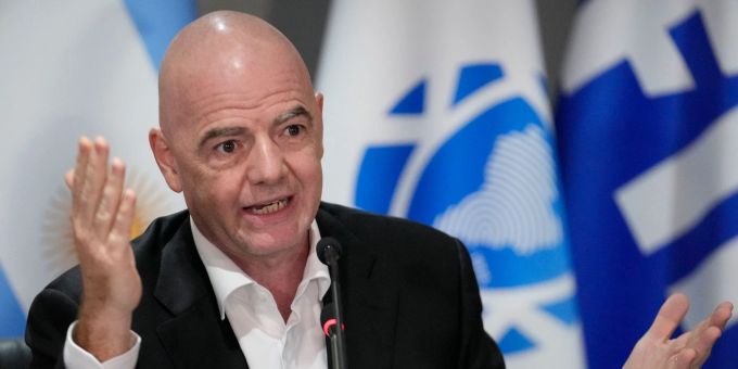 Gianni Infantino ist der Präsident des Fussball-Weltverbandes FIFA. Gianni Infantino fifa