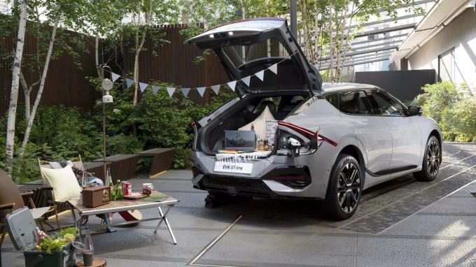 Die Koreaner scheinen für den Kia EV6 überraschende Einsatzzwecke geplant zu haben 2024 Kia EV6 Facelift