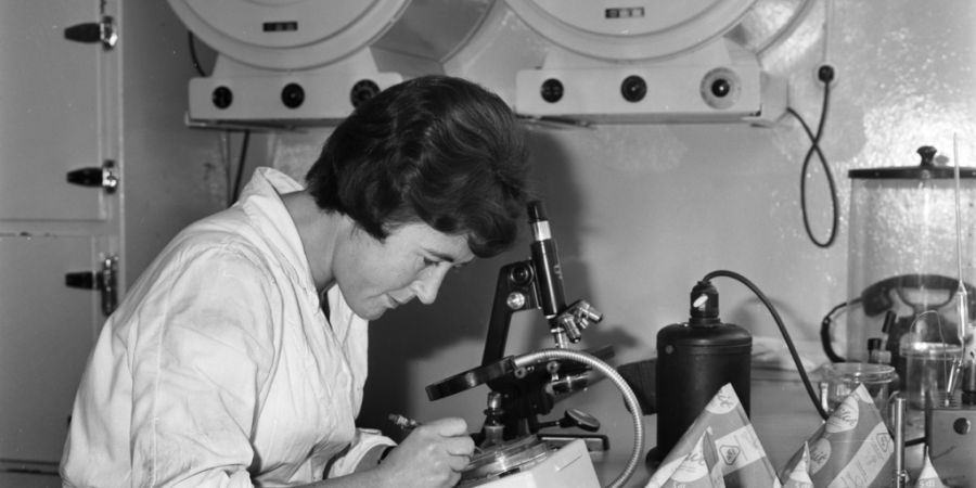 Bevor die abgepackte Milch im Juli 1964 die Verbandsmolkerei Zürich verlassen durfte, musste sie im Labor bakteriologisch untersucht werden. (Archivbild)