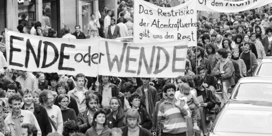 Nach der Reaktorkatastrophe in Tschernobyl kam es 1986 zu Demonstrationen in der Schweiz, auch in Zürich. (Archivbild)