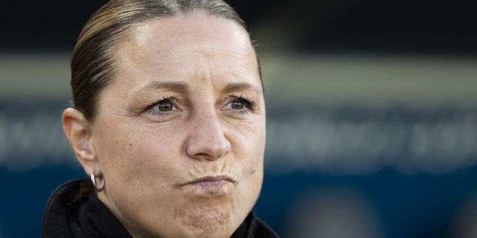 Skeptisch, was ihren früheren Arbeitgeber betrifft: Inka Grings. inka grings weuro 2025