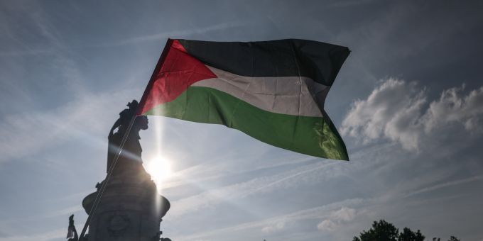 Pro-Palästina-Demonstranten wollen nach Gaza marschieren. Palästina