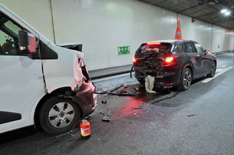 Bei der Auffahrkollision entstand Sachschaden.