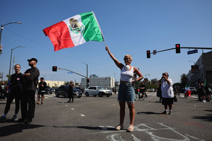 In Los Angeles, Kalifornien, wurde und wird protestiert.