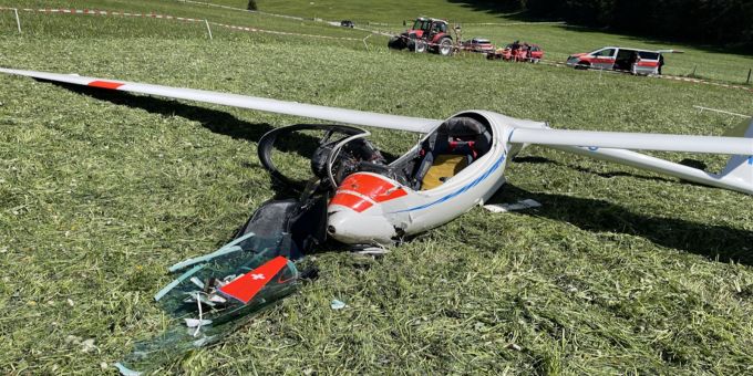 Parpan GR: Verletzter bei Segelflugzeugunfall. Parpan GR