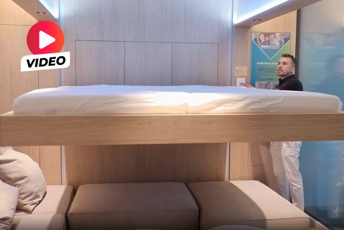 Mikro-Wohnung Bett