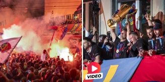 Barfi eingenebelt - So feiert der FC Basel den Titel mit den Fans
