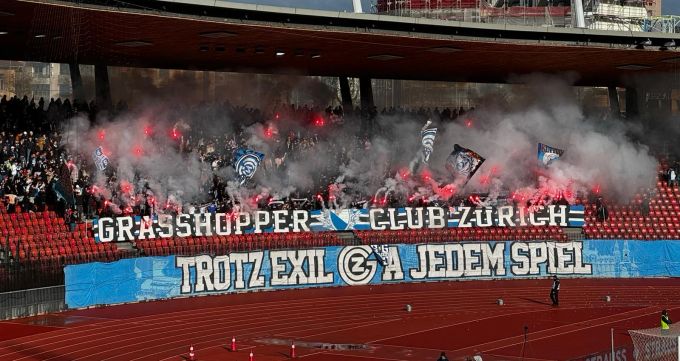 Die Fans von GC während dem Spiel gegen Lausanne-Sport. GC