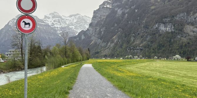 Fahrverbot Linthwanderweg