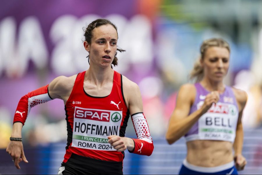 Lore Hoffmann verpasst eine Medaille über 800 Meter.