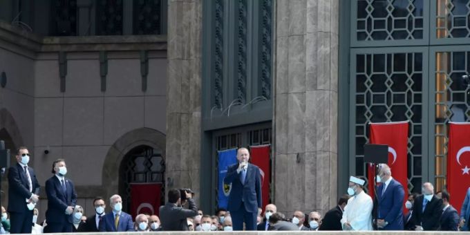 Erdogan bei der Einweihung Erdogan bei der Einweihung