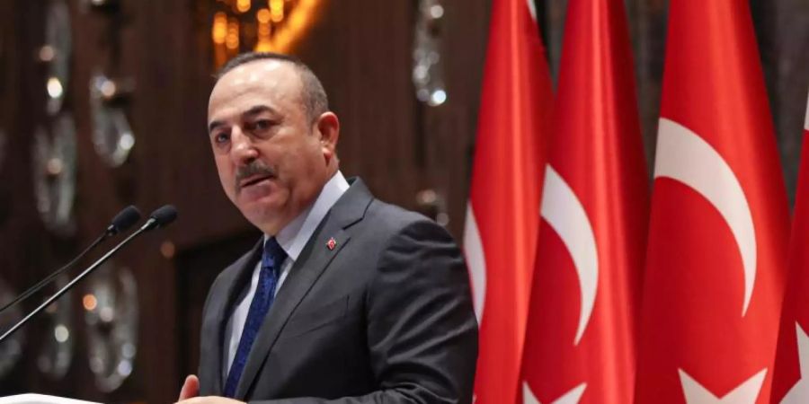 Verärgert über US-Präsident Biden: Der türkische Aussenminister Mevlüt Cavusoglu. Foto: -/Pool Turkish Foreign Ministry/AP/dpa