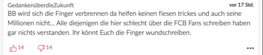 Bernhard Burgener wird sich die Finger verbrennen, meint GedankenüberdieZukunft.