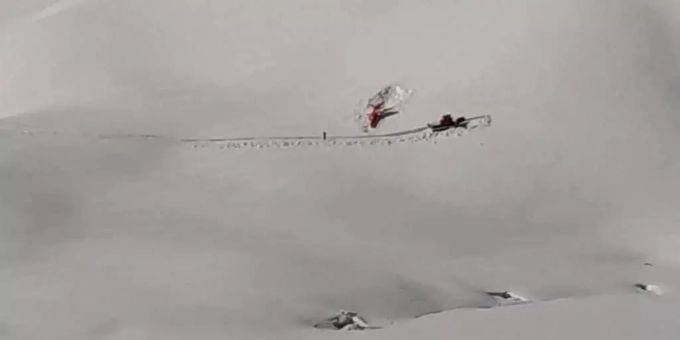 Der abgestürzte Tiger-Kampfjet der Armee auf der Melchsee-Frutt OW.