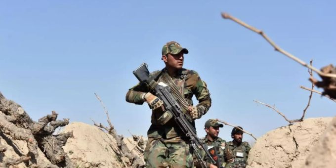 Soldaten der afghanischen Regierung Ende Februar bei einer Militäroperation in Kandahar. Foto: Sanaullah Seiam/XinHua/dpa Soldaten der afghanischen Regierung Ende Februar bei einer Militäroperation in Kandahar. Foto: Sanaullah Seiam/XinHua/dpa