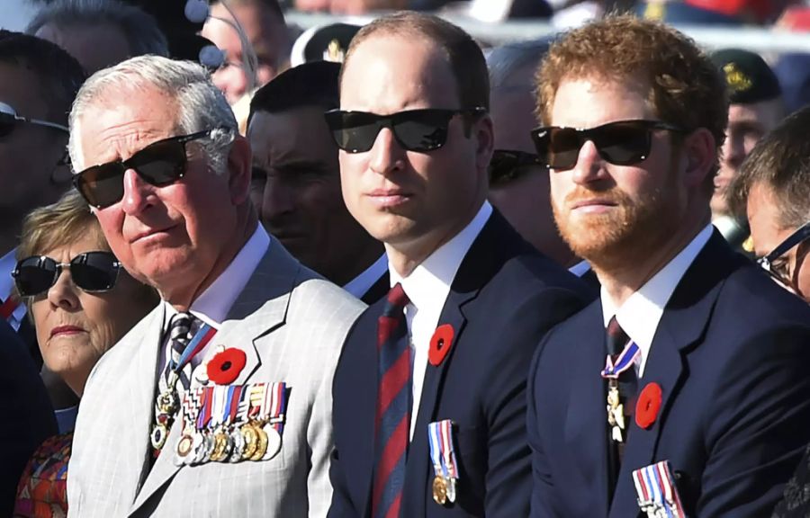 Ein Bild aus besseren Zeiten: Prinz Charles, Prinz William und Prinz Harry.