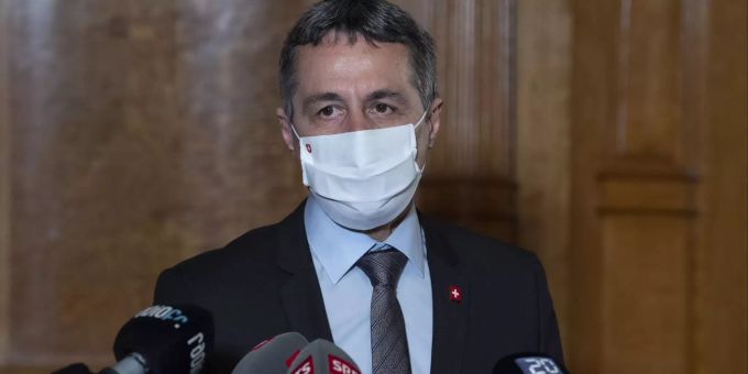 Bundesrat Ignazio Cassis erklärt die Absage des «House of Switzerland». Ignazio Cassis