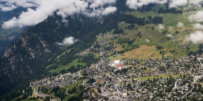 Ein Blick auf Verbier VS in der Gemeinde Bagnes. Bagnes Verbier
