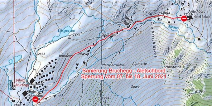 Sanierung Bruchegg - Aletschbord. Naters