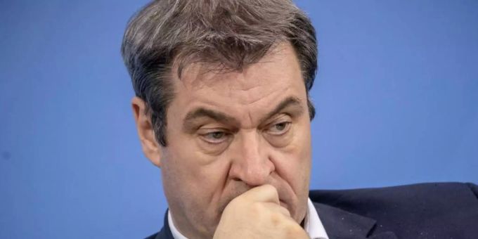 Bayerns Ministerpräsident Markus Söder während einer Pressekonferenz im Kanzleramt. Foto: Michael Kappeler/dpa/Pool Bayerns Ministerpräsident Markus Söder während einer Pressekonferenz im Kanzleramt. Foto: Michael Kappeler/dpa/Pool