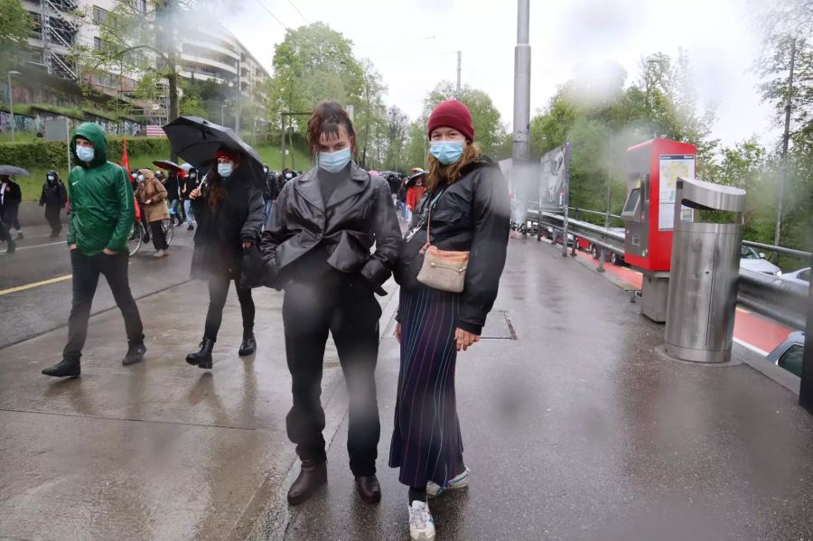 Demonstrantinnen am Protestzug.