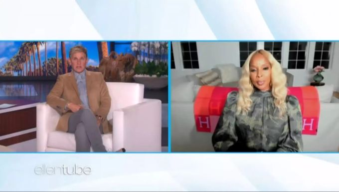 Mary J. Blige war per Video in die «The Ellen DeGeneres Show» zugeschaltet. mary j blige