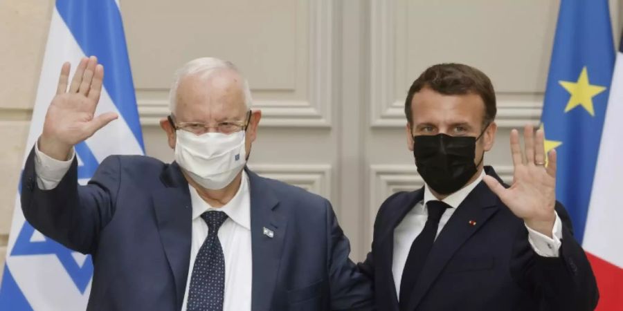 Macron (r.) und Rivlin am 18. März in Paris